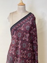 Ajrakh Chanderi Silk Dupatta 5017 BROWN D