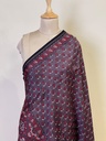 Ajrakh Chanderi Silk Dupatta 5017 BROWN D2