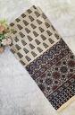 Ajrakh Handblock Printed Mashru Silk Fabric 4215