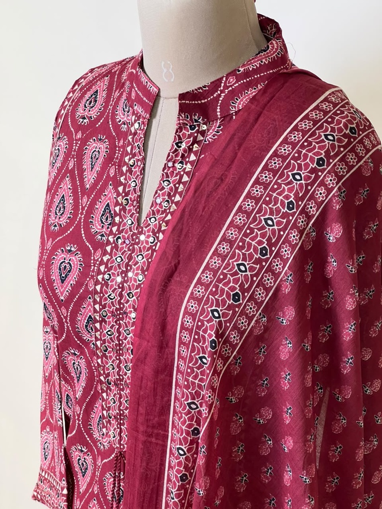  Soft Cotton Kurti Sets 5043 RED
