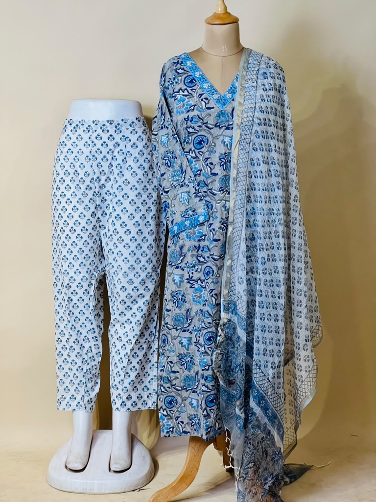 Pure Cotton Kurti Set 5043