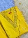 Premium Cotton embroidered Kurti set 5043 YELLOW