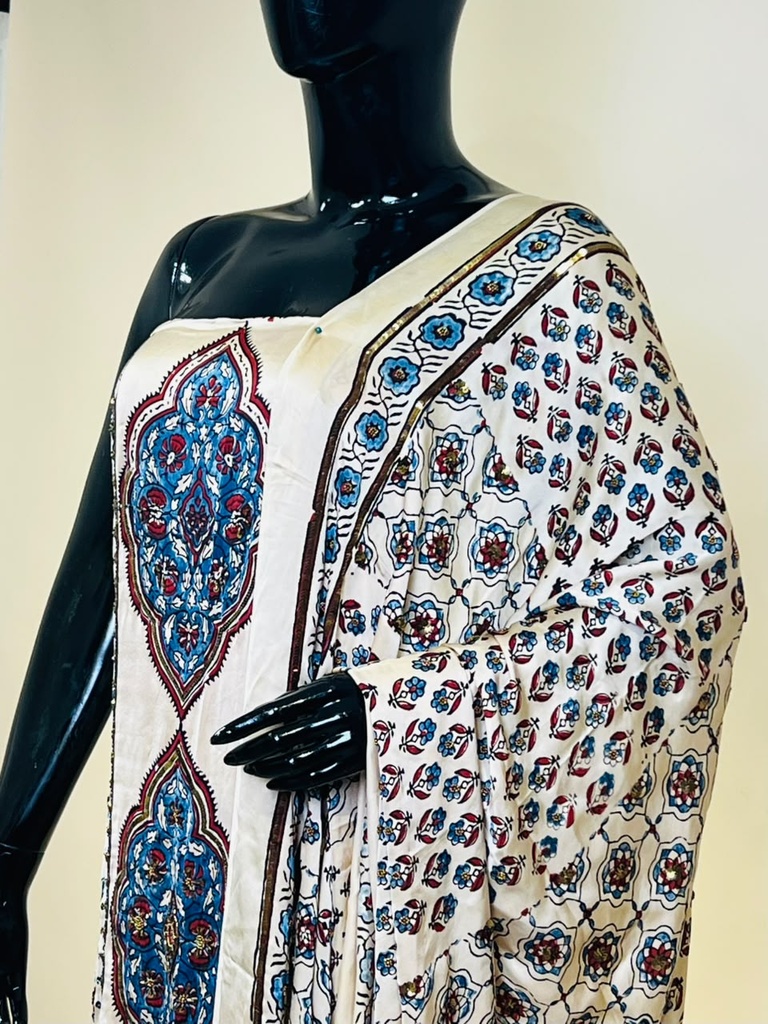 Designer Ajrakh Modal Suit Sets 5012
