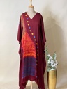 Shibori Modal Kaftans 4803 MAROON
