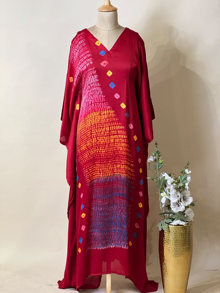 Shibori Modal Kaftans 4803 RED