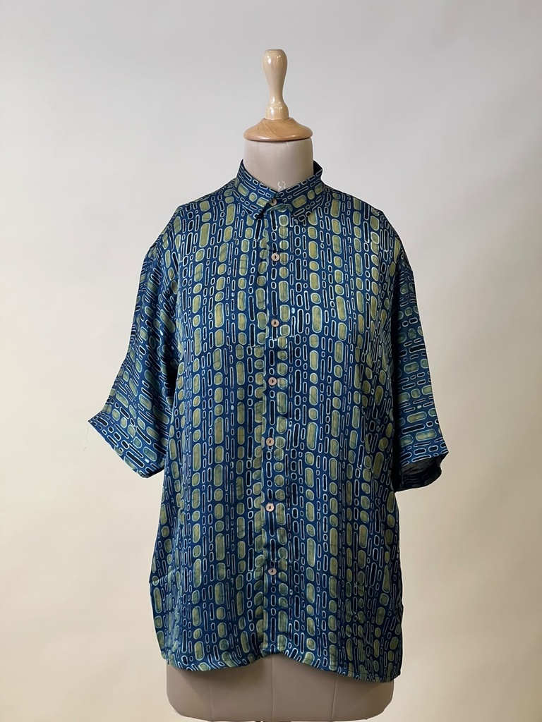 Ajrakh Modal Mens Shirt 5049 BLUE 3