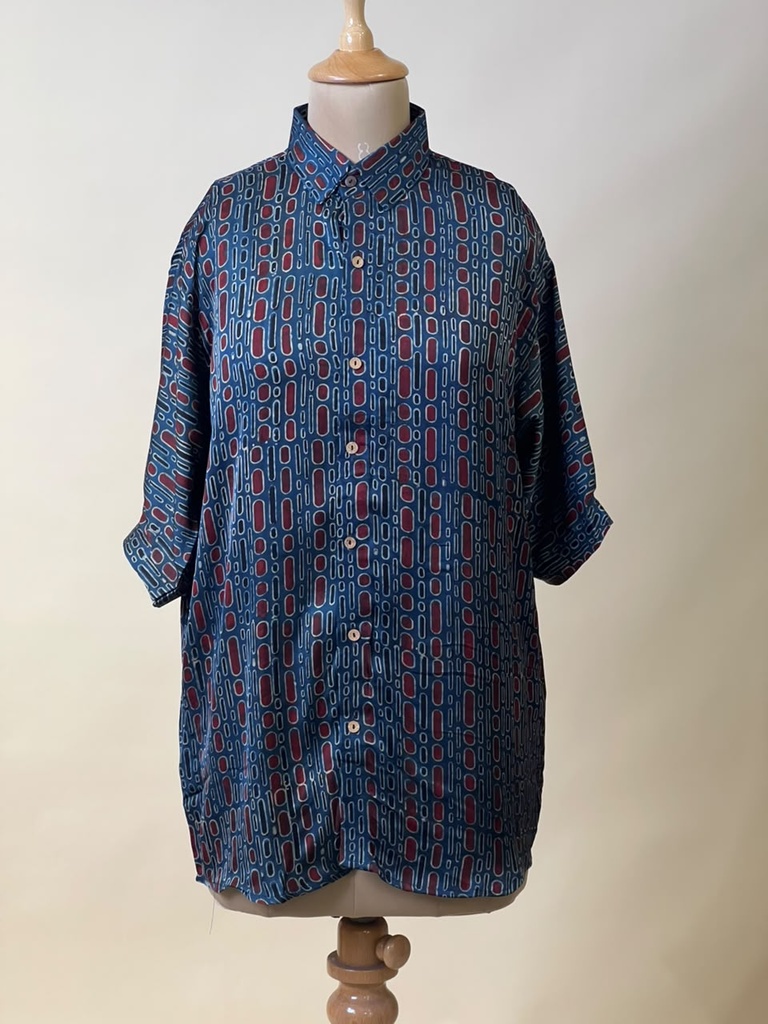 Ajrakh Modal Mens Shirt 5049 BLUE 1
