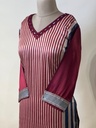 Ajrakh Mashru Silk Kurti 5053 RED
