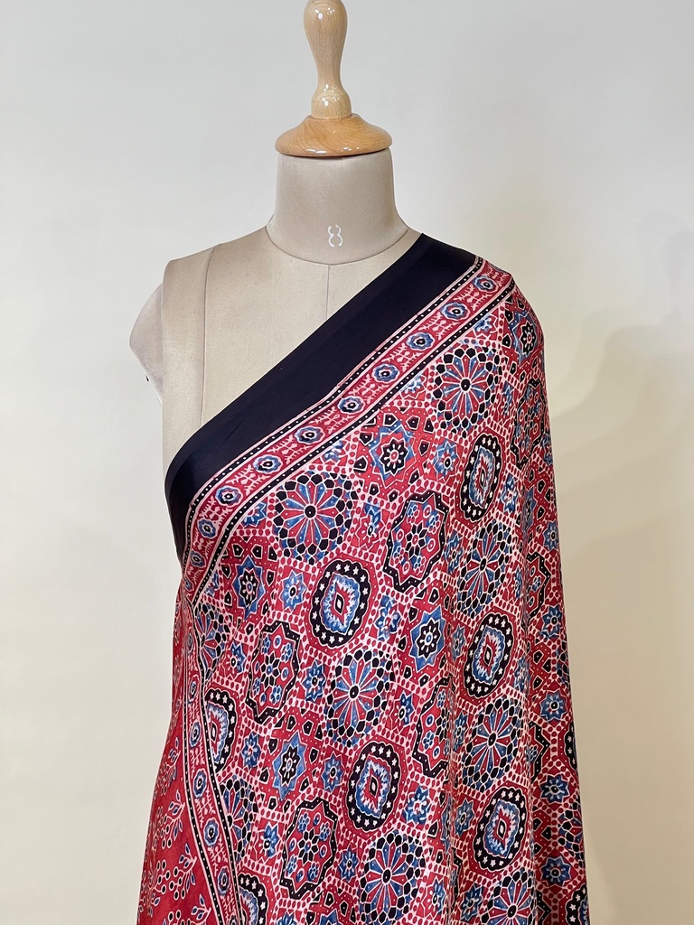 Ajrakh Modal Dupatta 5072 RED 5