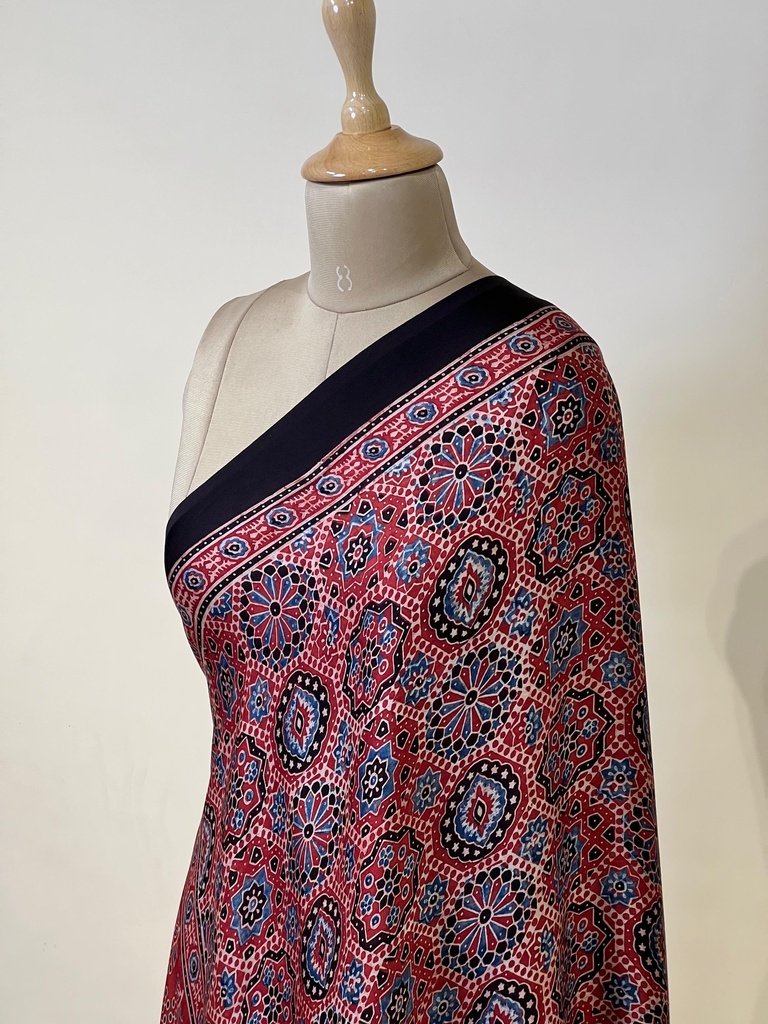 Ajrakh Modal Dupatta 5072 RED 5