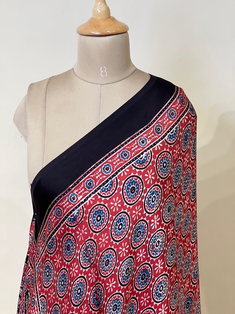 Ajrakh Modal Dupatta 5072 RED 3