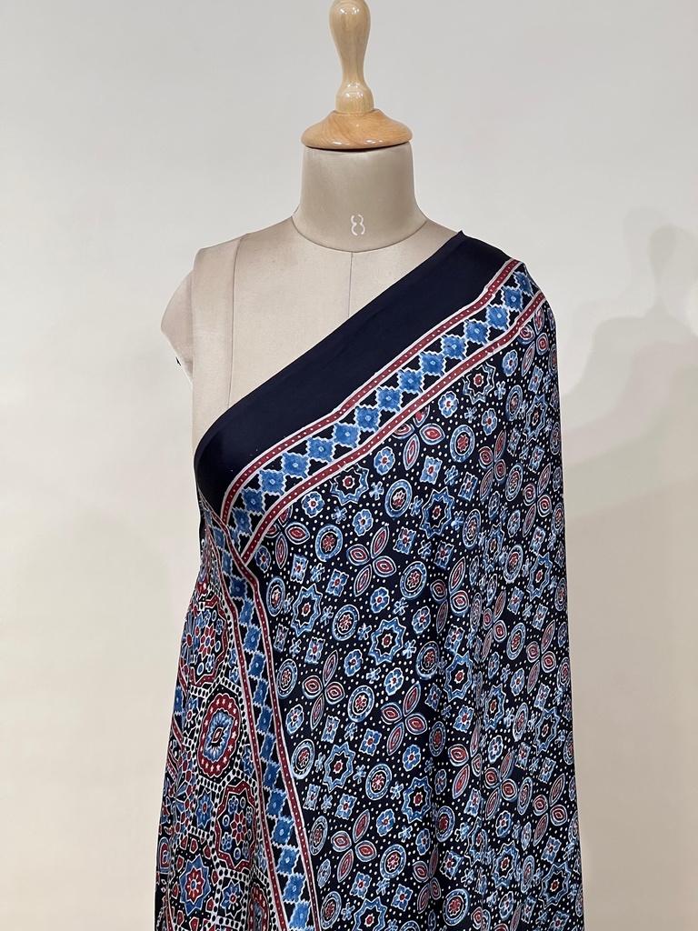 Ajrakh Modal Dupatta 5072 BLACK 3