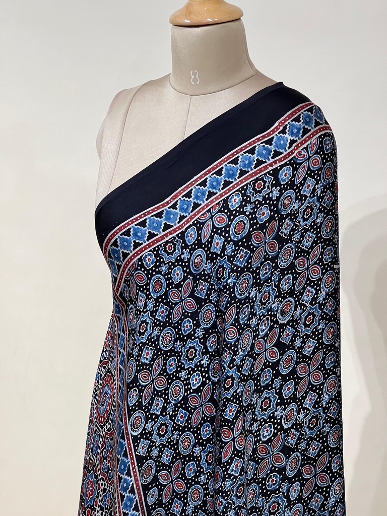 Ajrakh Modal Dupatta 5072 BLACK 3