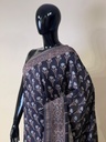 Ajrakh Maheshwari Silk Sarees 5028 BLACK 2