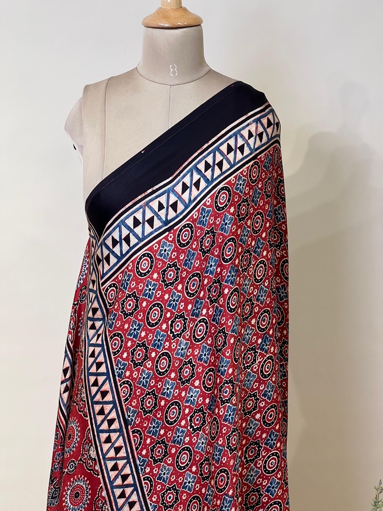 Ajrakh Modal Dupatta 5072 RED 7