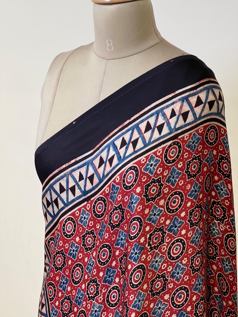 Ajrakh Modal Dupatta 5072 RED 7