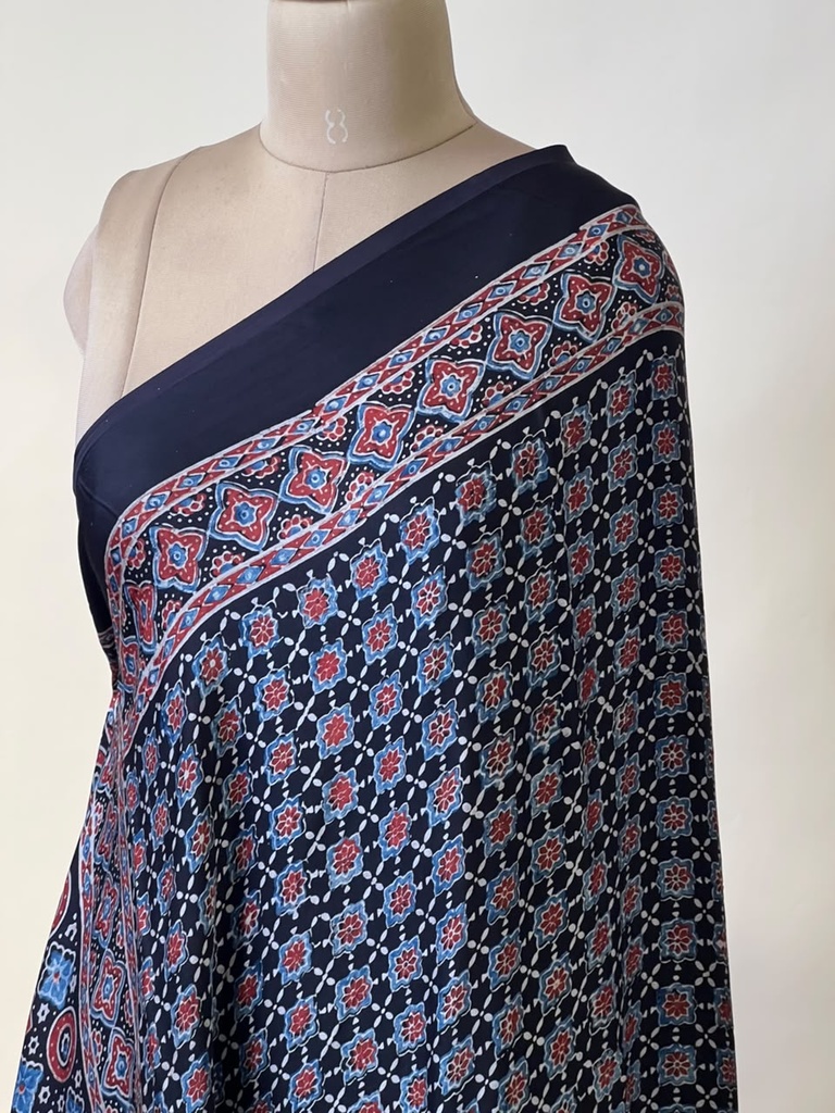 Ajrakh Modal Dupatta 5072 BLACK 5
