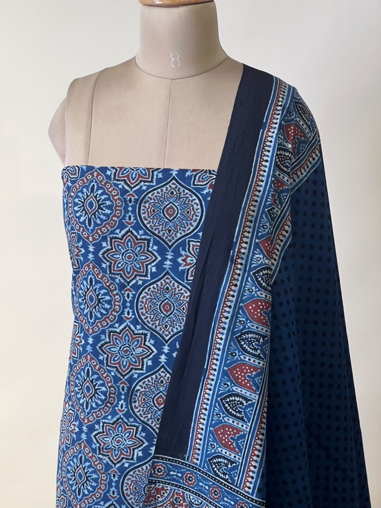 Premium Ajrakh Cotton Suit 5025