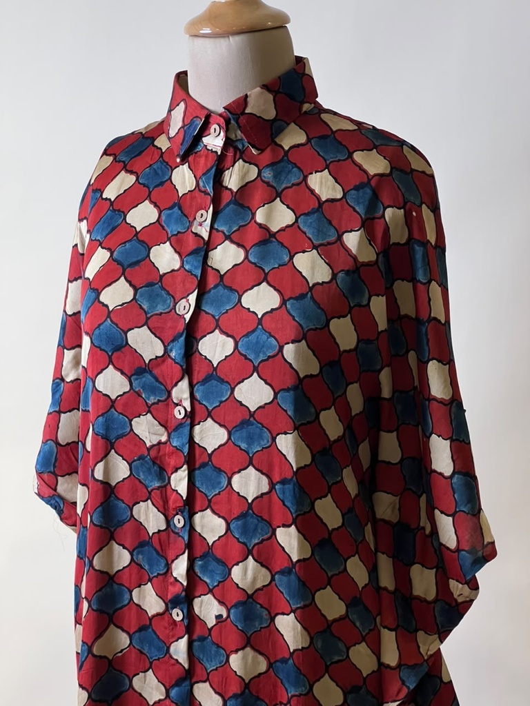 Ajrakh Modal Shirt Kaftans 5015 RED 8