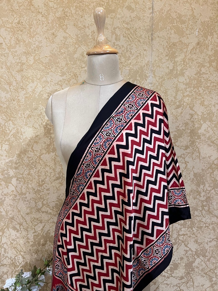 Premium Ajrakh Modal Stoles 5071