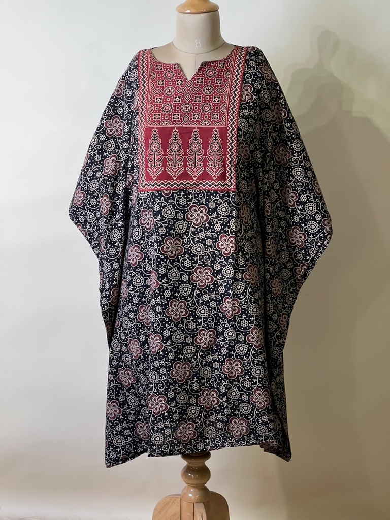Ajrakh Cotton Kaftans 4802 BLACK 6