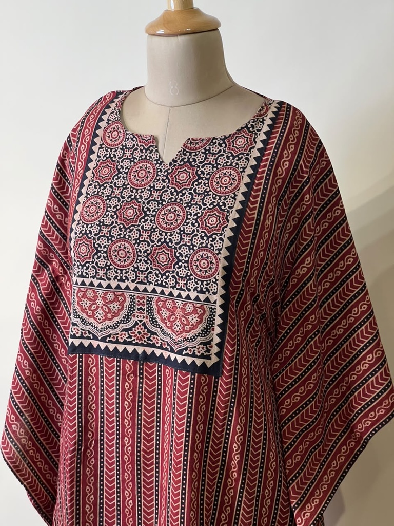 Ajrakh Cotton Kaftans 4802 RED 2