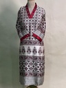 Ajrakh Mashru Silk Kurti 5053 IVORY