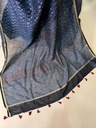 Ajrakh Chanderi Silk Sarees 5028 BLUE 2