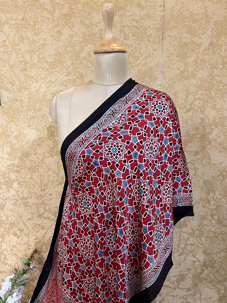 Premium Ajrakh Modal Stoles 5071