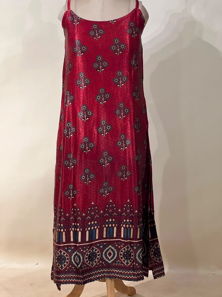 Ajrakh Mashru Silk Kurtis 5016 RED 1