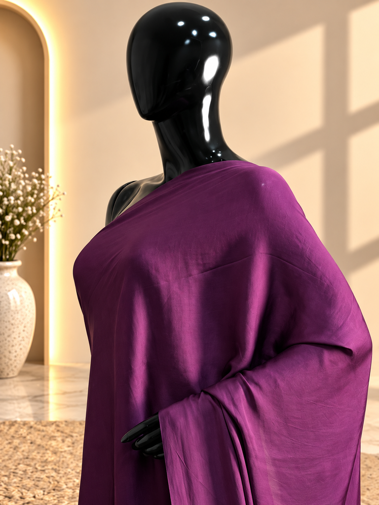 Premium Plain Modal Sarees 5020 WINE