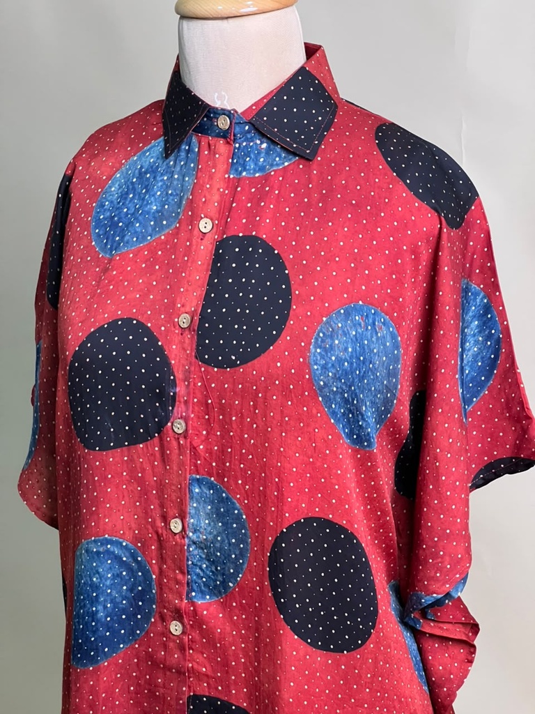 Ajrakh Modal Shirt Kaftans 5015 RED 1