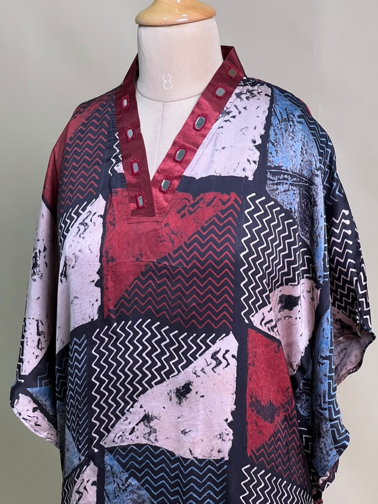 Ajrakh Modal Short Kaftans 5015