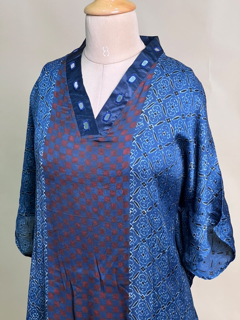 Ajrakh Modal Short Kaftans 5015
