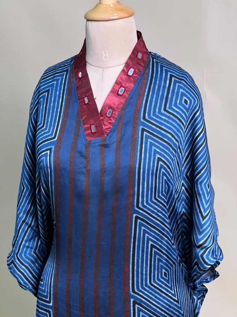 Ajrakh Modal Short Kaftans 5015
