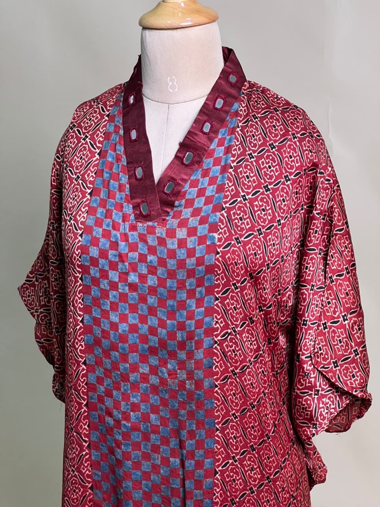 Ajrakh Modal Short Kaftans 5015
