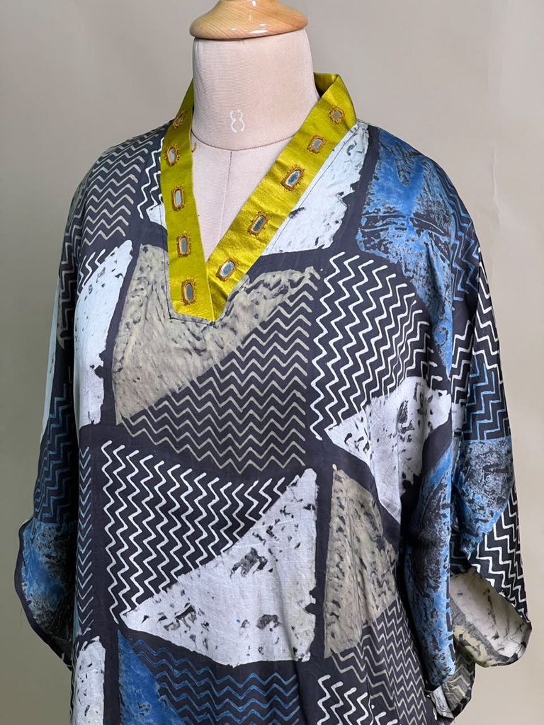 Ajrakh Modal Short Kaftans 5015