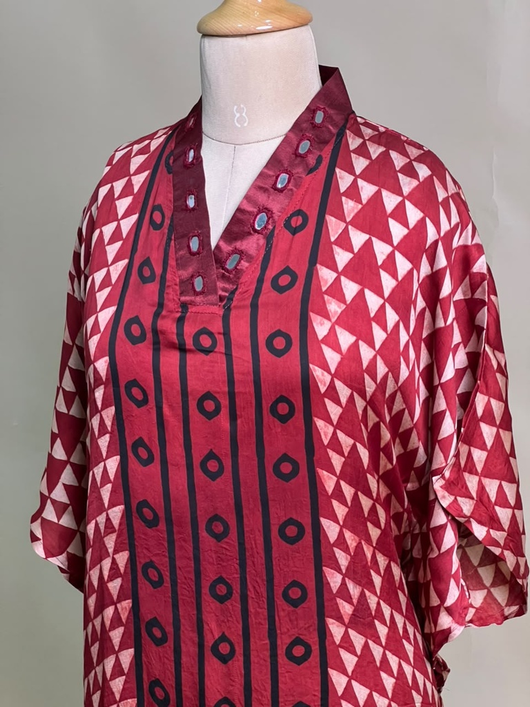 Ajrakh Modal Short Kaftans 5015