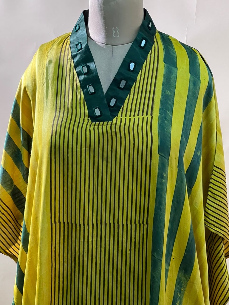 Ajrakh Modal Short Kaftans 5015 YELLOW 1