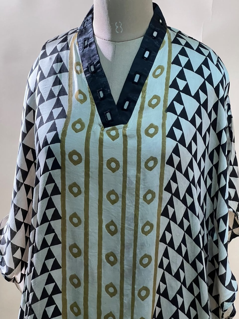 Ajrakh Modal Short Kaftans 5015 IVORY 2