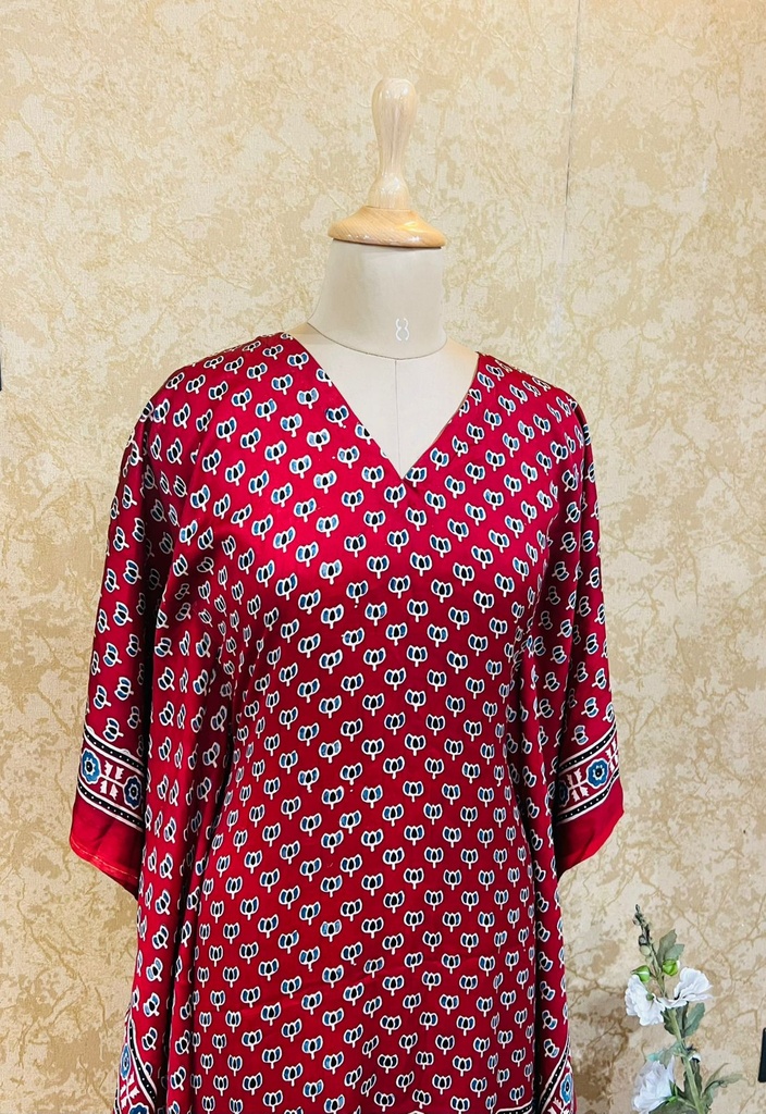 Ajrakh Silk Kaftans 4801