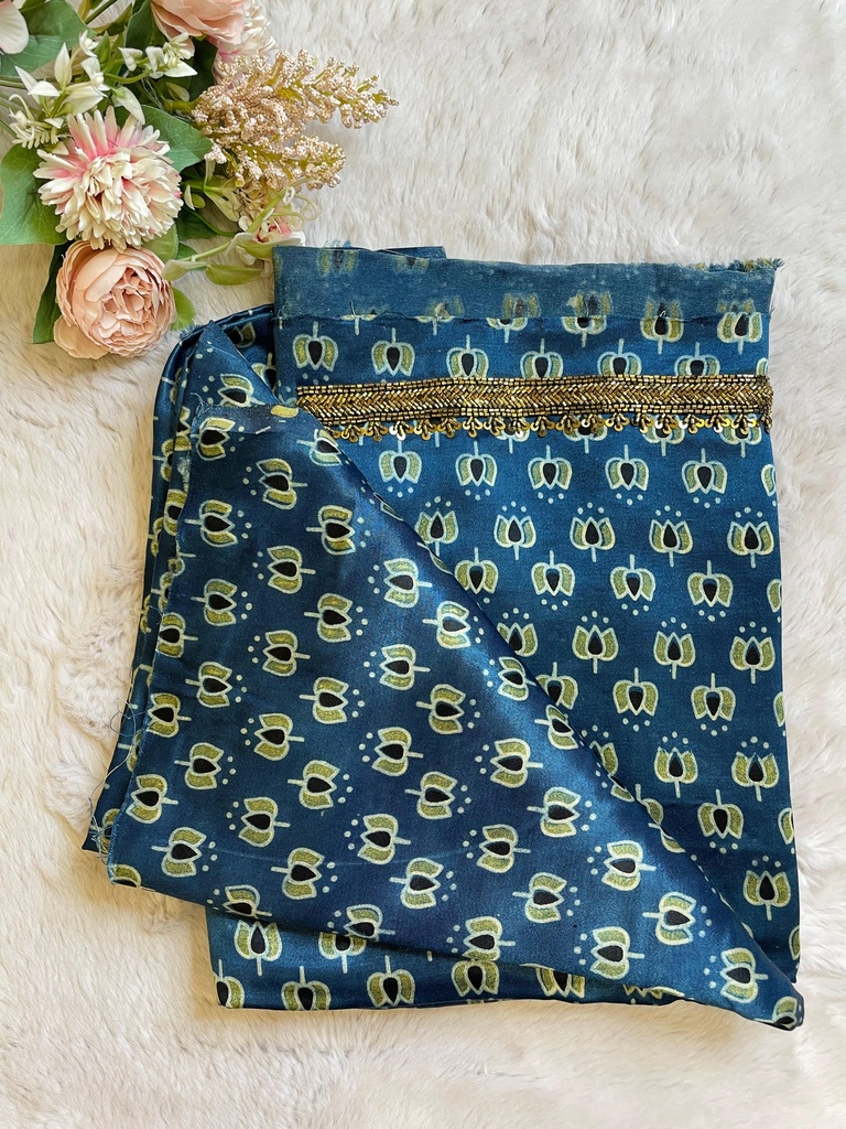 Ajrakh Mashru Silk Fabric 4215
