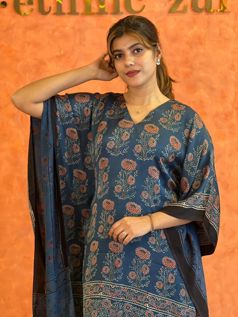 Ajrakh Silk Kaftans 4801