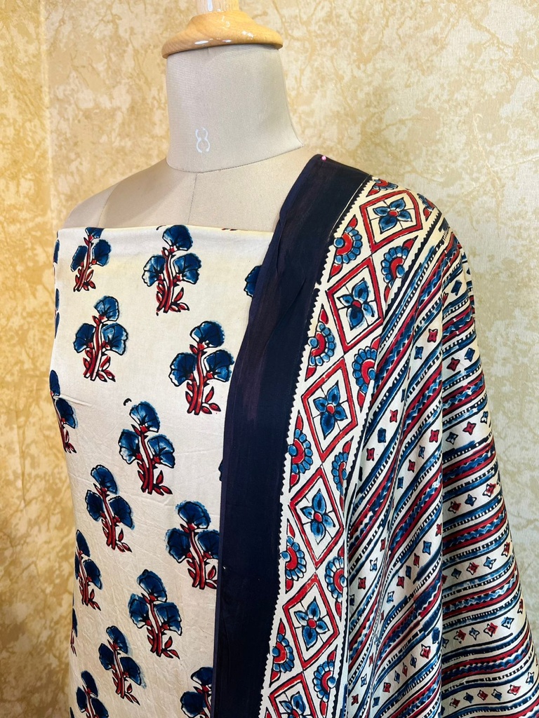 Ajrakh Modal Silk Suits 5048