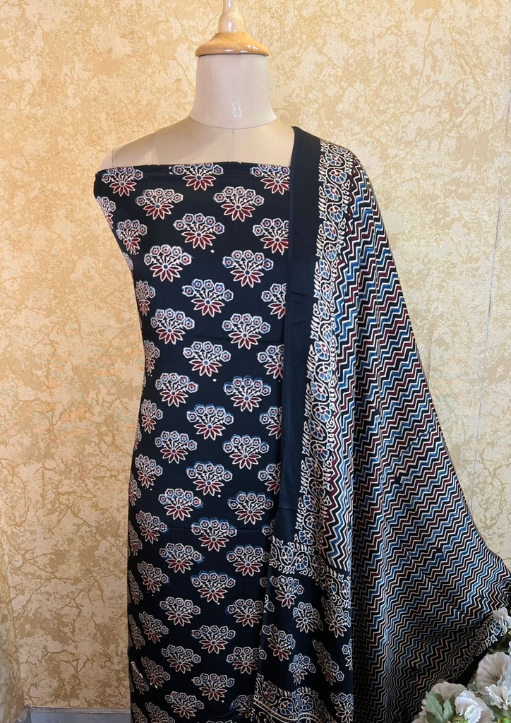 Ajrakh Modal Silk Suits 5048