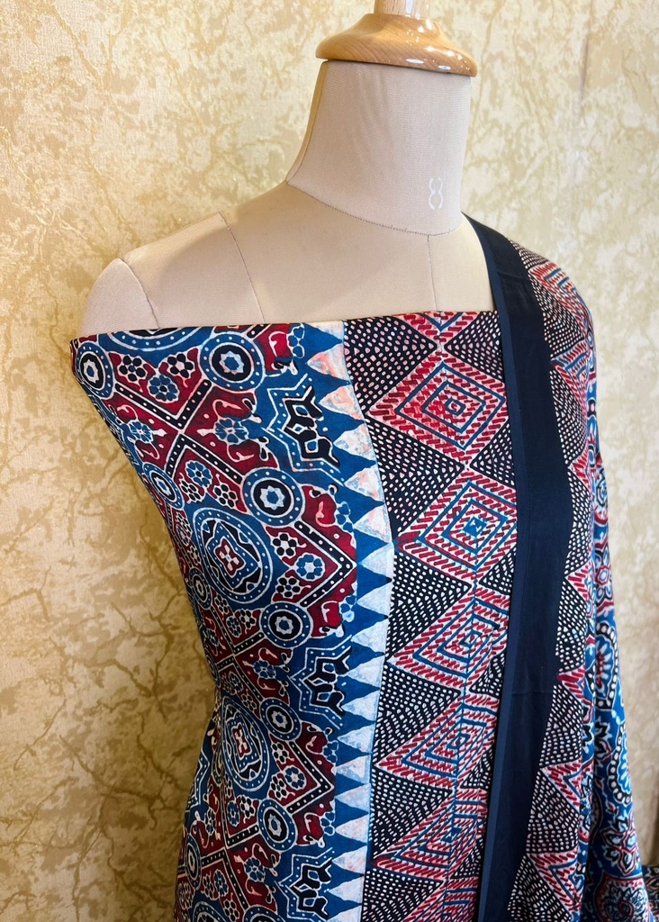 Ajrakh Modal Silk Suits 5048