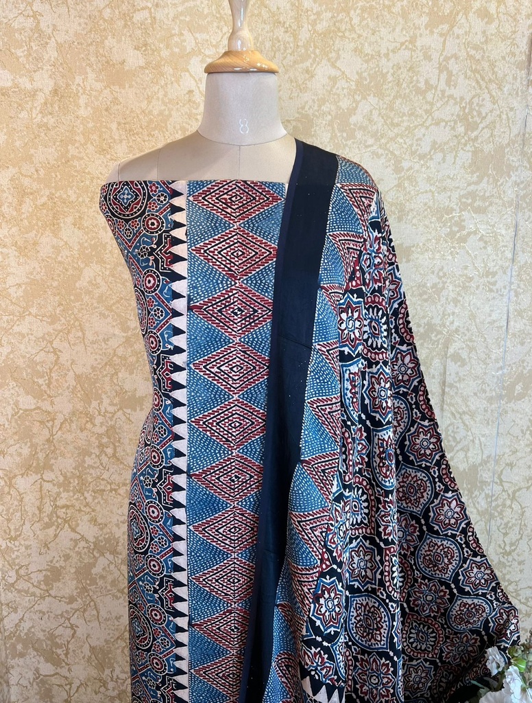 Ajrakh Modal Silk Suits 5048