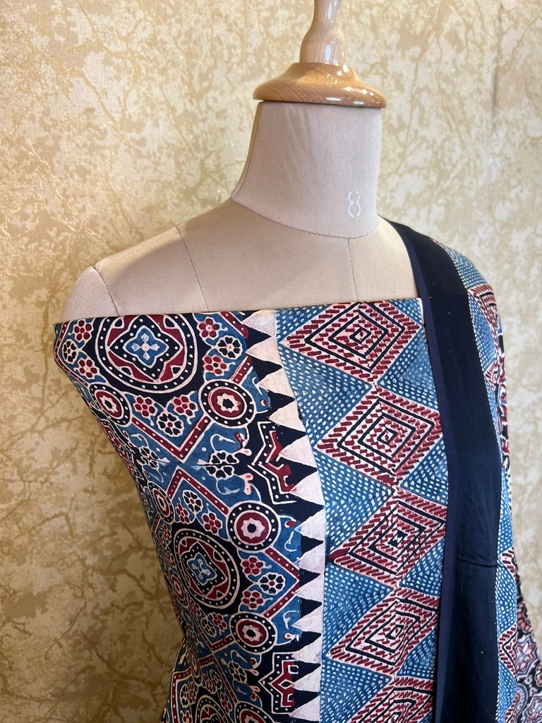 Ajrakh Modal Silk Suits 5048