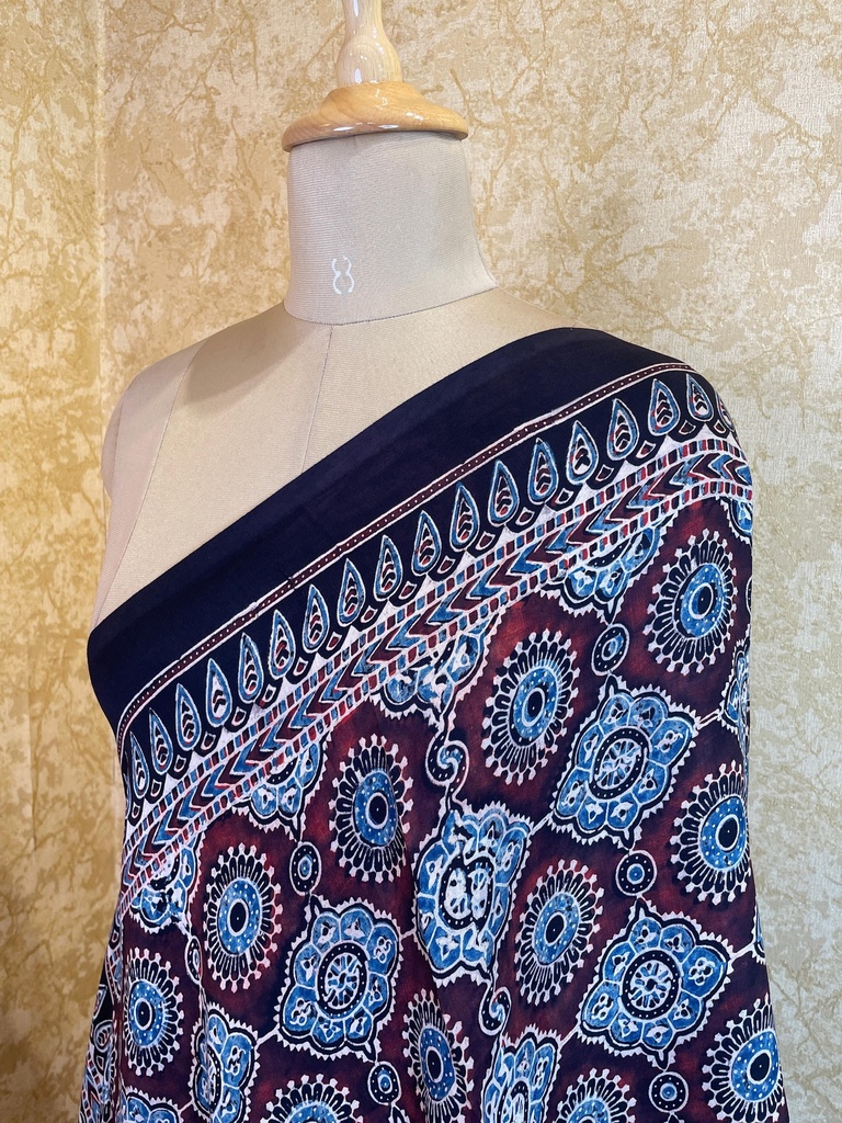 Ajrakh Silk Dupatta 5038
