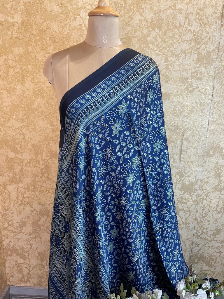 Ajrakh Silk Dupatta 5038
